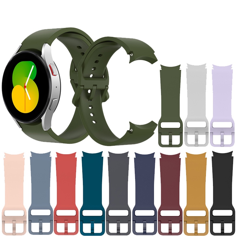สําหรับ Samsung Galaxy Wacth FE 7 6 5 4 40 มม.44 มม.45 มม.42 มม.46 มม.43 มม.47 มม.สายรัดซิลิโคนสายรัดข้อมือเปลี่ยนสร้อยข้อมือ Watchband
