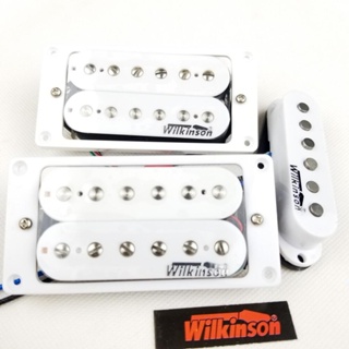 Mai-(จัดส่งรวดเร็ว) Wilkinson ชุดปิ๊กอัพฮัมบัคเกอร์ WHH(N+B) WVSM กีตาร์ สีขาว