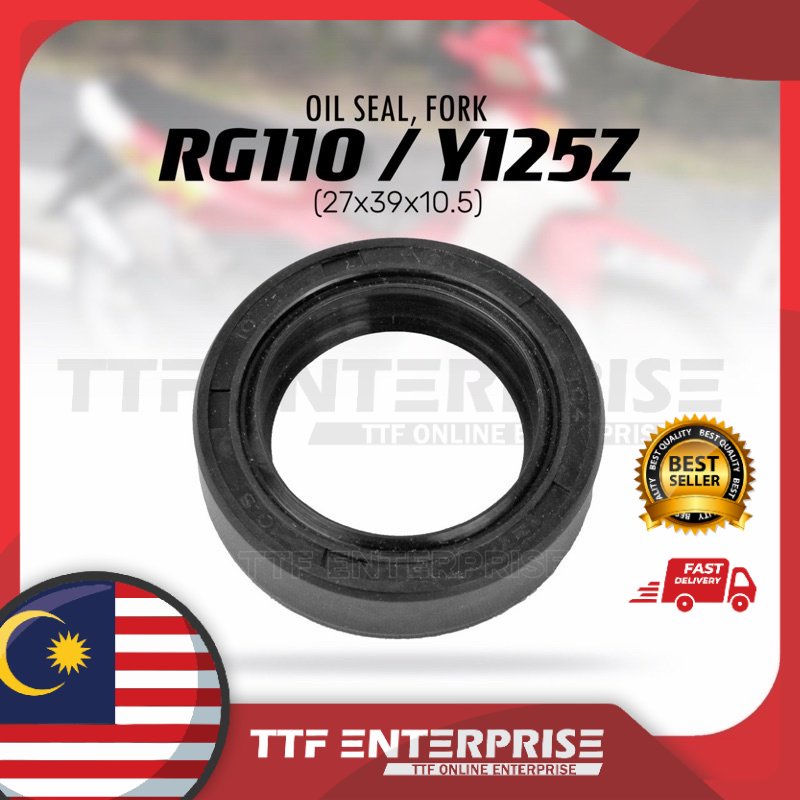 RG110 / Y125Z FORK ซีลน้ํามัน (27x39x10.5) ตราประทับน้ํามัน FORK SUSPENSION 51153-39140