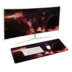 แผ่นรองพร้อมสกรีน สกรีนข้อความ สกรีนรูปภาพได้ตามใจชอบ แผ่นรองเมาส์ Gaming Mouse Pad ขนาด 80x30 cm. หนา 3 mm.