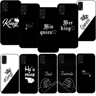 เคสโทรศัพท์มือถือซิลิโคน TPU แบบนิ่ม ลาย AM37 Couple King Queen สําหรับ Realme C55 GT Neo5 SE GT3 10T Narzo N55