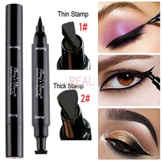 CYREAL Amy S Diary Double Head อายไลเนอร์กันน้ำปากกา Cat Eye Winged อายไลเนอร์ Sexy Eye Cosmetic Seal St-Amp Wing Eye เนื้อละเอียดอ่อนเรนเดอร์สีที่โดดเด่น