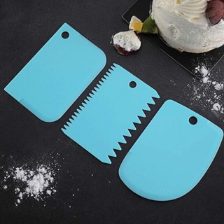 3Pcs Dough Icing Fondant Scraper Cake Baking Pastry Smooth Tools