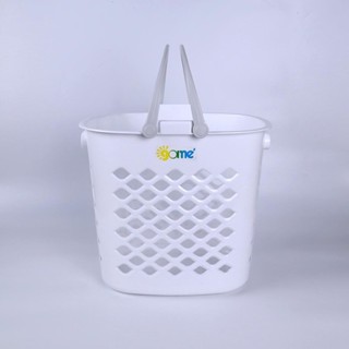 shophome468-GOME ตะกร้าทรงสูง มีหูหิ้ว รุ่น 5845 คละสี รับประกันของเเท้