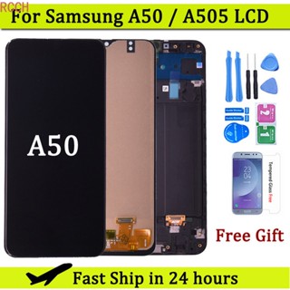 หน้าจอสัมผัส lcd พร้อมกรอบ สําหรับ Samsung Galaxy A50 SM-A505FN DS A505F DS A505 A50