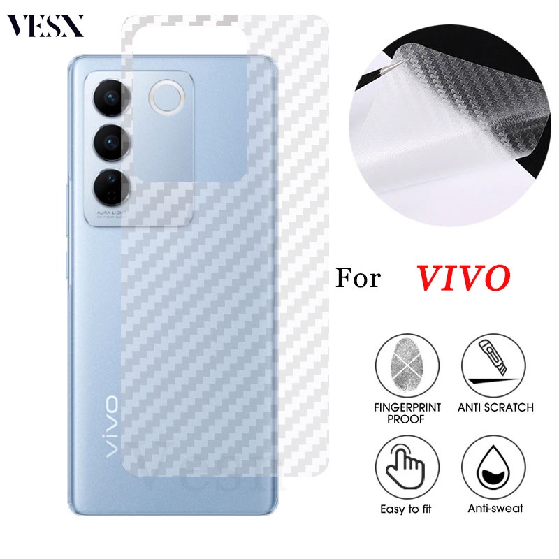 ฟิล์มกันรอยหลัง เคฟล่าสำหรับ VIVO V40 Lite V30 V30E V29 V29E V27 V27E V25 V25E V23 V23E V21 V21E V20 V19 SE V17 V15 T1 X200 X100 X90 X80 X70 X60 X50 Pro 5G 4G 2024