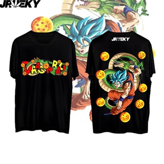 【ใหม่】Seven Dragon Ball Wukong Animation Mens and Womens Printed Cotton T-shirt Loose Shirt Fashion Top