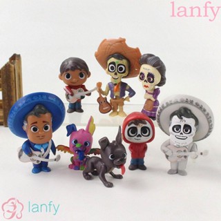 Lanfy ฟิกเกอร์การ์ตูนอนิเมะ Pixars COCO 8 ชิ้น ต่อชุด