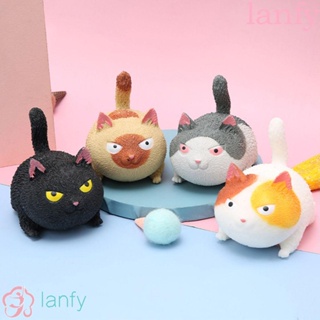 Lanfy ของเล่นบีบสกุชชี่ รูปแมวโกรธ แบบนิ่ม เหมาะกับเล่นคลายเครียด สําหรับเด็ก