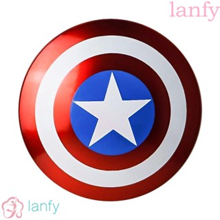 Lanfy ฝาครอบปุ่มสตาร์ทเครื่องยนต์ ลายกัปตันอเมริกา มาร์เวล กัปตันอเมริกา สําหรับตกแต่งภายในรถยนต์