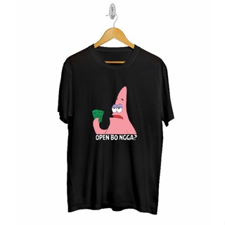 เสื้อยืด ลาย PATRICK Cool Word DISTRO SPONGEBOB OPEN BO PATRICK SAD DISTRO AMINE