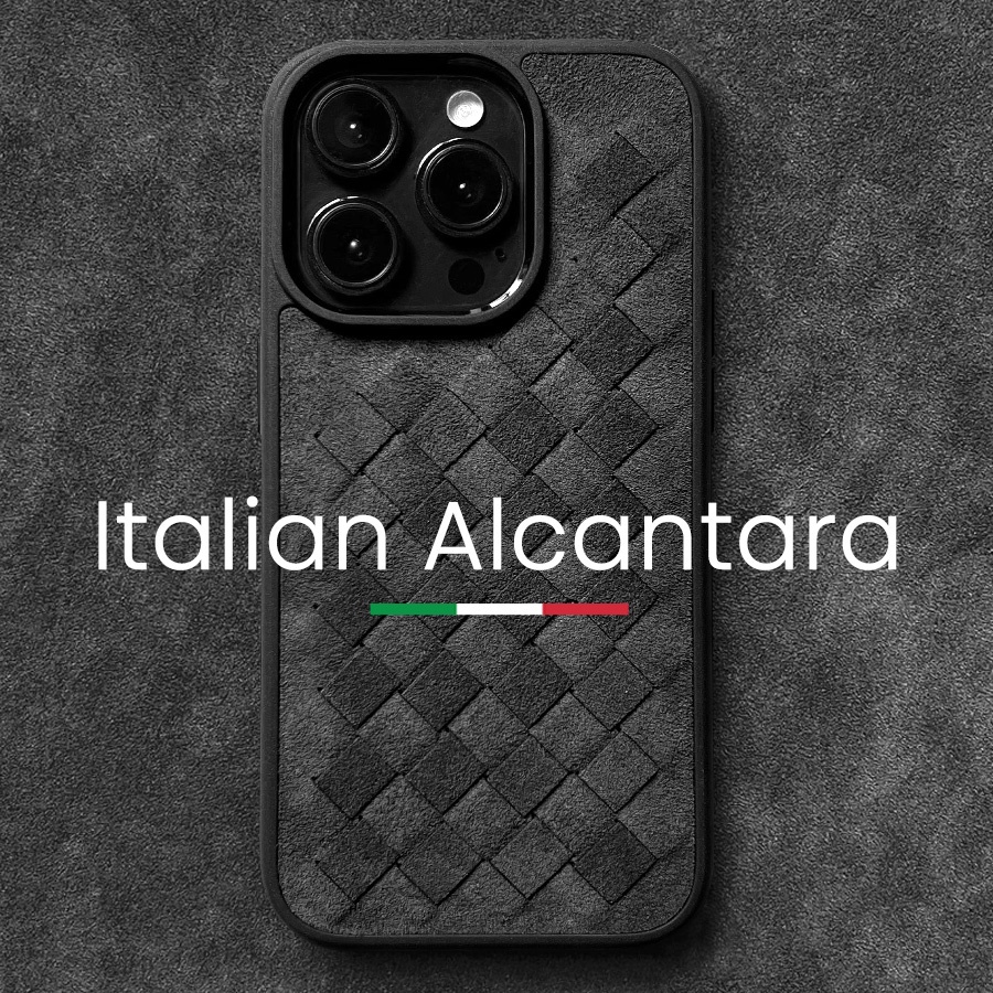 สาน Alcantara สําหรับ iPhone 15 Pro Max 16 Plus 14 13 Pro Supercar ภายในหรูหราหนังนิ่มหนัง Drop ป้องกันฝาครอบโทรศัพท์
