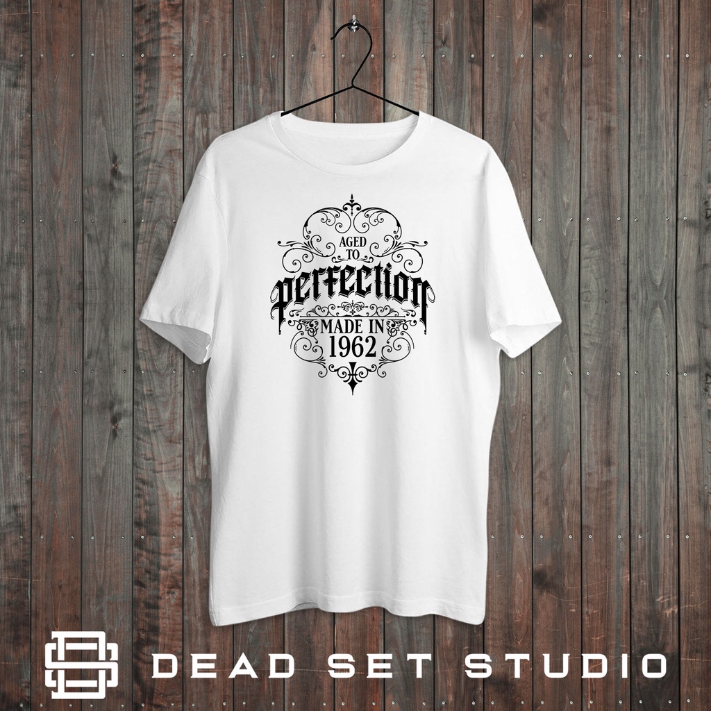 FASHION QBย้อนยุคเสื้อยืด พิมพ์ลาย Made In 1957 60Th Birthday 60Th สําหรับผู้ชายS-5XL