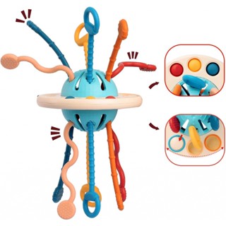 ของเล่นเชือกซิลิโคน เกรดอาหาร เสริมพัฒนาการทางประสาทสัมผัส สําหรับเด็กผู้ชาย และเด็กผู้หญิง อายุ 12 ถึง 18 เดือน 1 ปี