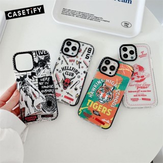 เคสโทรศัพท์มือถือแบบใส กันกระแทก ลายมอนสเตอร์ Stranger Things X CASETiFY สําหรับ IPhone 11 12 13 14 Pro Max 14 Pro Max 13 Pro 12