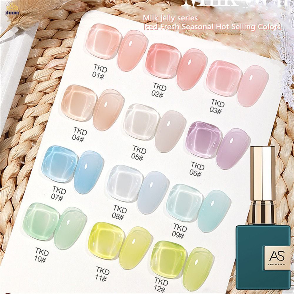 ใส สีทาเล็บเจล ASเจลเยลลี่ ยาทาเล็บเจล สีทึบฤดูร้อน เจลทาใสน้ําแข็ง เจลทาเล็บใสเจลลี่ สุขภาพดี ยาทาเจลน้ำแข็ง15ml 【doom】