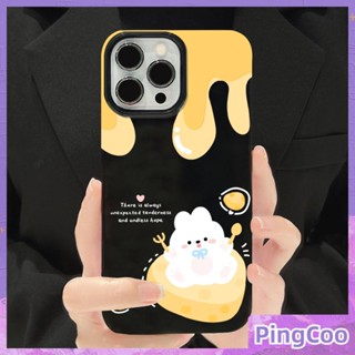 สำหรับ iPhone 11 iPhone Case สีดำเคลือบเงา TPU Soft Case กันกระแทกป้องกันกล้องกระต่ายน่ารักไอคอนชีสเข้ากันได้กับ iPhone 14 13 Pro max 12 Pro Max 11 xr xs max 7Plus 8Plus