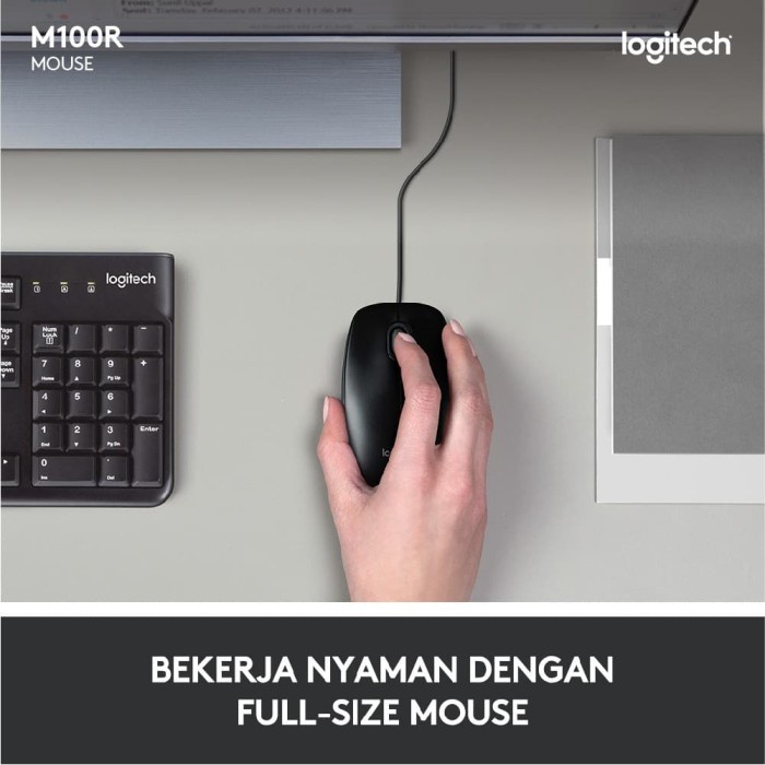 สาย Logitech Optical Mouse M100r