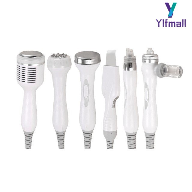 6 In 1 H2O2 Water Hydro Diamond Dermabrasion Aqua Peeling ด้ามจับเครื่องออกซิเจน