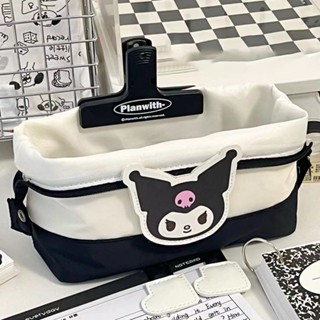 กระเป๋าดินสอ ขนาดใหญ่ จุของได้เยอะ ลายสุนัข Sanrio Kuromi สวยงาม สําหรับใส่เครื่องเขียนนักเรียน