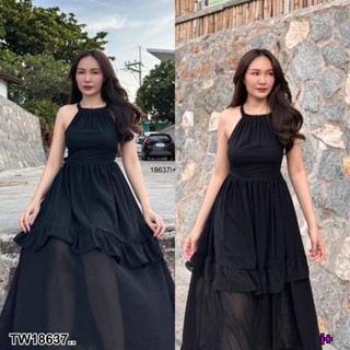 ส่งไวมาก 💗พร้อมส่ง   แม็กซี่เดรสยาว คอเต่า ผุกโบว์หลัง เสื้อผ้าผู้หญิง ชุดเซ็ท ชุดไปทะเล ชุดไปเที่ยว ชุดเดรส