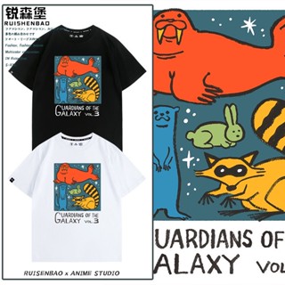 Guardians of the Galaxy movie custom short-sleeved Rocket Raccoon Lylla cartoon cotton T-shirt