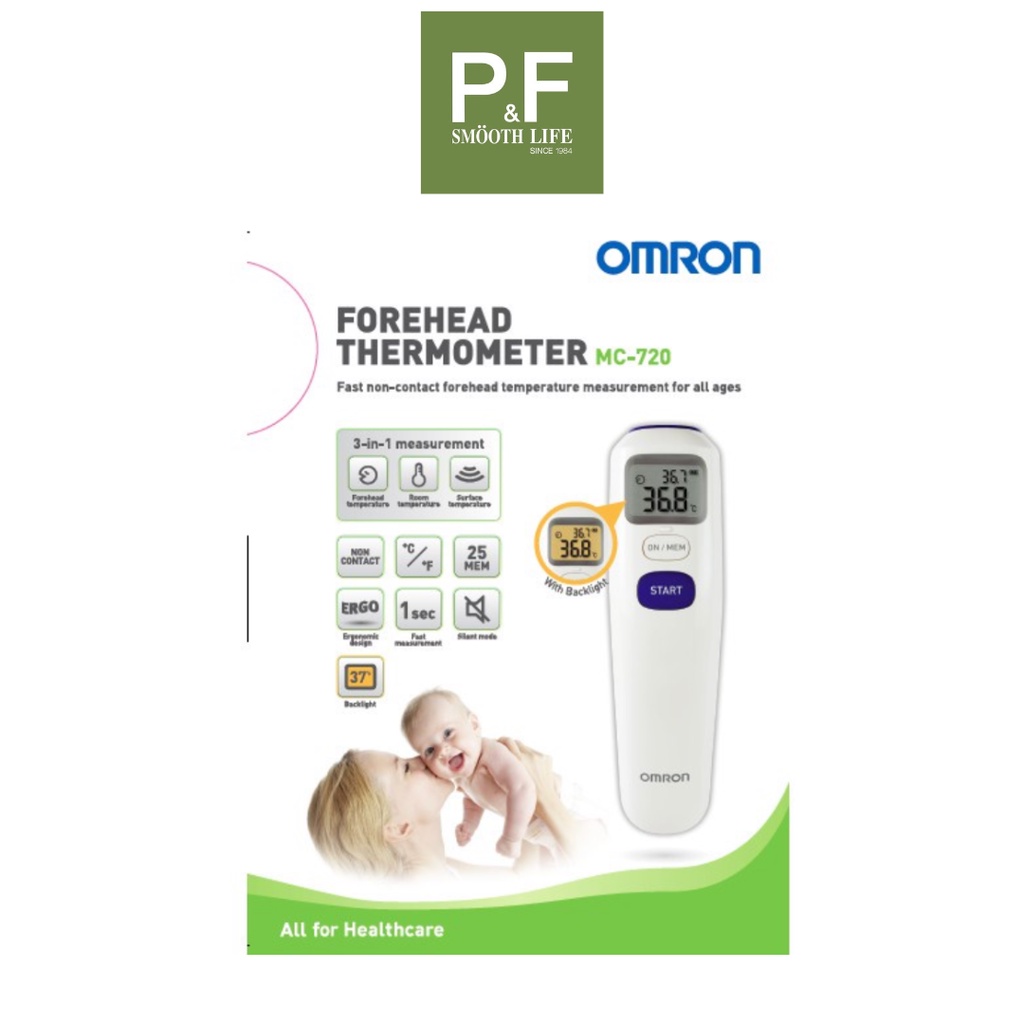 OMRON Thermometer MC-720 เทอร์โมมิเตอร์ออมรอน รุ่น MC-720 วัดอุณหภูมิทางหน้าผาก