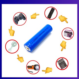 หลอดส่องสว่าง (หัวนูน)  2 ก้อน พร้อมส่ง ถ่านชาร์จ 18650 14800 mAh 3.7v Li-ion for Flashlight Torch 3ffI