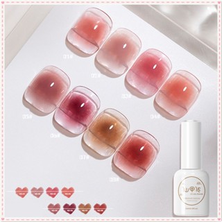 Fairy Jiayi Ice เจลทาเล็บใส Jelly Color Pure Blush Series Uv Led Phototherapy กาวเล็บสำหรับร้านทำเล็บ15Ml 8สี JOYFEEL