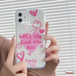 เคสโทรศัพท์มือถือ TPU แบบนิ่ม ลายการ์ตูนกระต่าย สําหรับ IPhone 14 13 12 11 Pro Max X XR Xs Max 8 7 6 6s Plus SE 2020