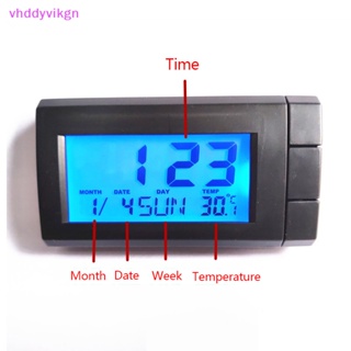 Vhdd 2 in 1 นาฬิกาดิจิทัล หน้าจอ LCD และเครื่องวัดอุณหภูมิอัตโนมัติ สําหรับรถยนต์