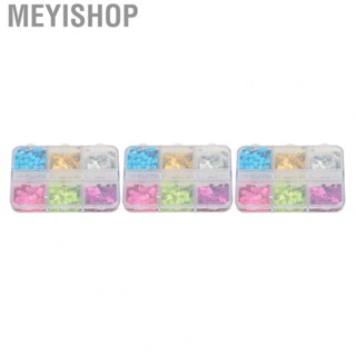 Meyishop Acrilico Square Nail Sequins 6 Grids Mixed  Colorful Square Nail Art Glitter for DIY Nail Art Decoration Acrylic Nail