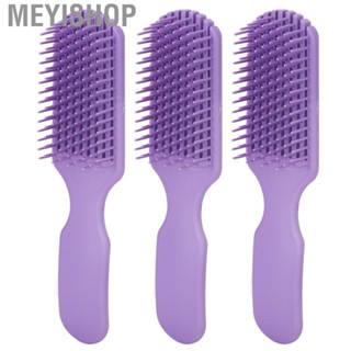 Meyishop 3pcs Hair Brush Set Hair Brush With Hollow Wide  Purple Hairbrush With