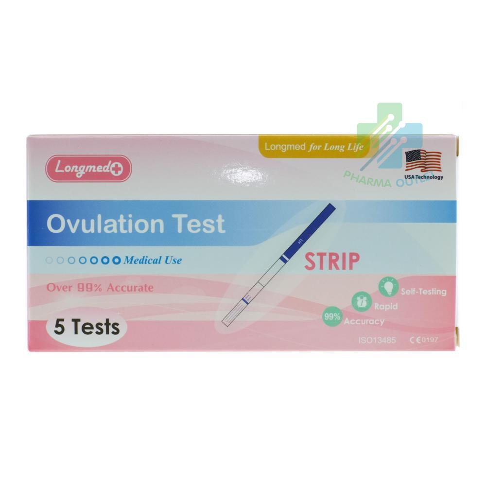 LONGMED OVULATION TEST STRIP ตรวจตกไข่ ชนิดจุ่ม 5ชุด (2146)