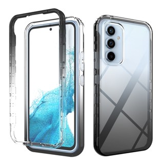 2 In 1 Shockproof Transparent Phone Case For Samsung Galaxy A14 A24 A34 A54 A04E A04 A04S A13 A23 A33 A53 A73 A03S Soft Silicone Clear TPU Back Cover for A22 A32 A52 A52S A72 S23 Ultra S22 Plus S23+ Bumper Cover