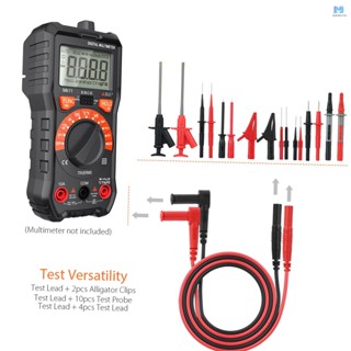 Mk30 ชุดตะกั่วทดสอบมัลติมิเตอร์ไฟฟ้า พร้อมคลิปหนีบปากจระเข้ แบบเปลี่ยน สําหรับมัลติมิเตอร์ดิจิทัล DMM 21 ชิ้น