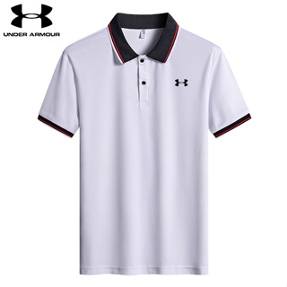 Under.armour เสื้อโปโลแขนสั้นลําลอง ผ้าตาข่าย ระบายอากาศ เป็นมิตรกับผิวหนัง พลัสไซซ์ สําหรับผู้ชาย [L-8XL]