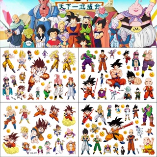 สติกเกอร์รอยสักชั่วคราว ลายการ์ตูนอนิเมะ Dragon Ball สําหรับเด็ก