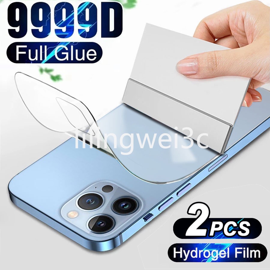 ฟิล์มกันรอยหน้าจอไฮโดรเจล แบบเต็ม ด้านหลัง สําหรับ iPhone 16 Plus 15 14 13 12 11 Pro Max