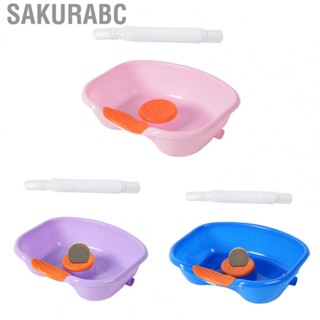 Sakurabc Hair Washing Basin Horizontal Drainable Portable  Tray for Bedridden Patient Pregnant Women