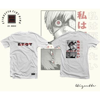 พร้อมส่ง Anime Shirt - Tokyo Ghoul - ETQTCo. Shirt - Kaneki v1 การเปิดตัวผลิตภัณฑ์ใหม่ T-shirt