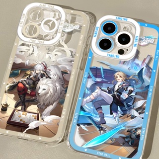 เคสโทรศัพท์ซิลิโคน TPU ใส แบบนิ่ม ลาย Honkai Star Rail Himeko กันกระแทก สําหรับ IPhone 14 11 13 12 Pro Max XS XR X 8 7 6S Plus Mini Jing Yuan Yanqing