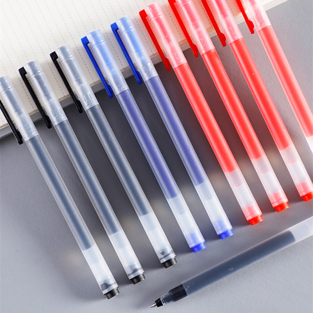 0.5 มม. สีดํา / น้ําเงิน / แดง เขียนลื่น ปากกาลูกลื่น ความจุขนาดใหญ่ / ปากกาเจล เรียบง่าย / ปากกาลายเซ็น คุณภาพสูง / เครื่องเขียนนักเรียน สอบโน้ต อุปกรณ์การเรียน