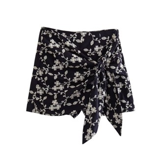 ขายส่ง ชุดเย็บปักถักร้อย ลายดอกไม้ ทรงหลวม Culottes 2634