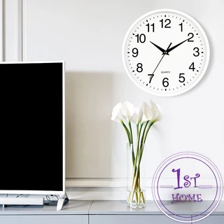 นาฬิกาแขวนทรงกลม10นิ้ว เสียงเงียบพิเศษ ดีไซน์มินิมอลเกรดพรีเมียม Silent Minimalist Wall Clock