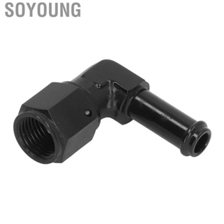 Soyoung Fuel Hose End Fitting  Leak Proof Smooth Flow 6061‑T6 Aluminum Alloy 6AN Female To 3/8in 90° Fuel Line Hose End  for Fuel Pump