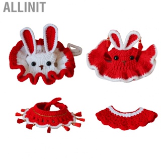 Allinit Knitted Dog Costume  Cute Easy To Wear Wool Soft Small Breathable Pet Knitting for Cats New Year