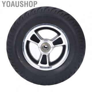 Yoaushop Walker Wheel Alloy Steel Hub  Skid Wheelchair Wheel 7in For Cart