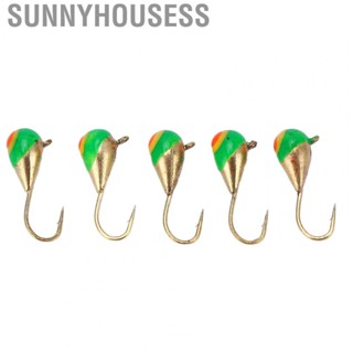 Sunnyhousess Outdoor Fishing Hook  5PCS Sharp Hook Tip Ice Fishing Hook Set Sturdy Unique Color  for Outdoor Fishing