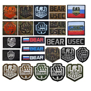 แผ่นสะท้อนแสง ลายตัวอักษร USEC BEAR velcro สําหรับติดกระเป๋าเป้สะพายหลัง